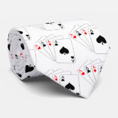 Gambler Stropdas Necktie aanpassen - Aces (Opgerold)