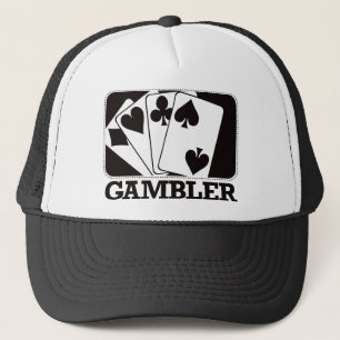 Gambler - zwart trucker pet