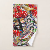 Gamblers Delight - Las Vegas Icons Collage (Serviette à main)