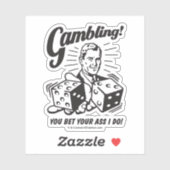 Gambling: Bet je AS dat ik doe Sticker (Vel)