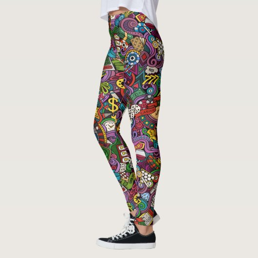 Gambling Casino Pop Fashion Leggings (Gauche)