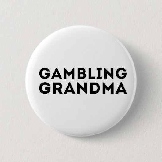 Gambling Grandma Ronde Button 5,7 Cm (Voorkant)
