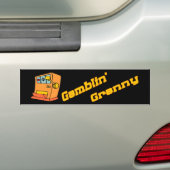 Gambling Granny Bumpersticker (Op auto)