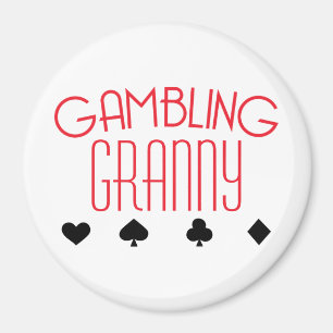 Gambling Granny Magneet