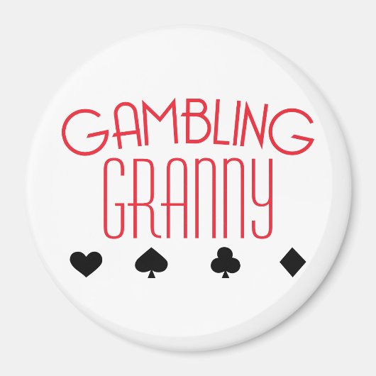 Gambling Granny Magneet (Voorkant)
