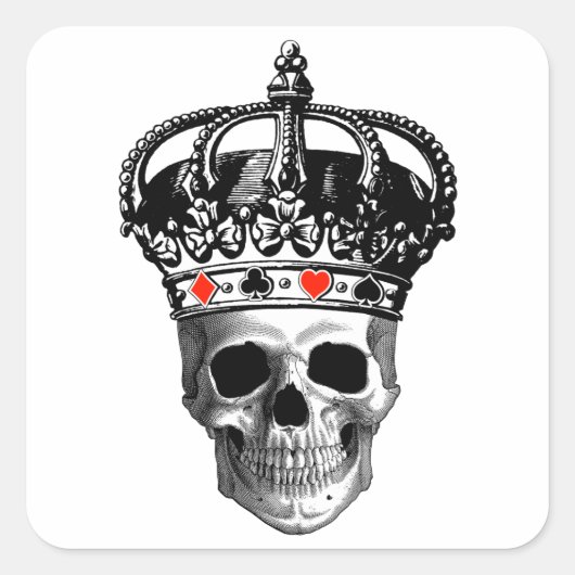 Gambling King Vierkante Sticker (Voorkant)