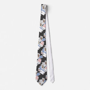 Gambling Poker Card Games Design Necktie Stropdas
