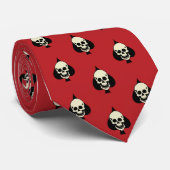 Gambling Skull Neckties Stropdas (Opgerold)
