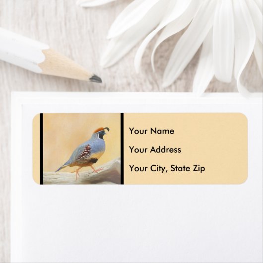 Gambrel's kwartels etiket (Insitu)