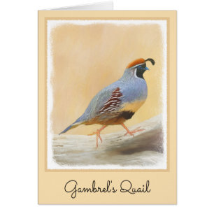 Gambrel's Quail Painting Original Bird Art
