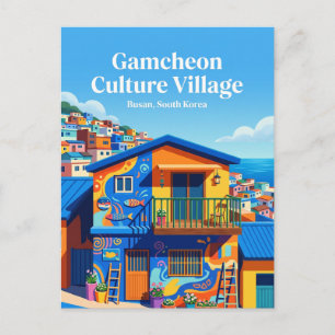 Gamcheon Cultuurdorp Zuid-Korea Briefkaart