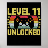  game 11e verjaardag cadeau 11-jarige jongen poster (Voorkant)