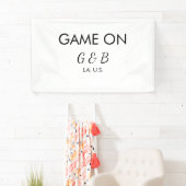 Game aan het toevoegen van koppelnaam bruiloft fee spandoek (Insitu)