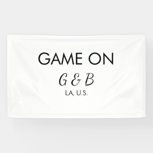 Game aan het toevoegen van koppelnaam bruiloft fee spandoek (Horizontaal)
