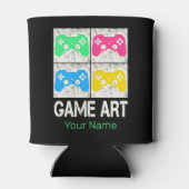 Game Art  Gamepad Retro Controller Gamers Blikjeskoeler (Achterkant)