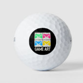 Game Art  Gamepad Retro Controller Gamers Golfballen (Voorkant)