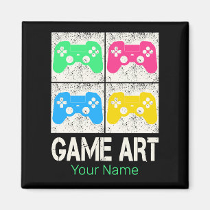 Game Art  Gamepad Retro Controller Gamers Magneet