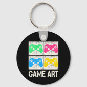 Game Art  Gamepad Retro Controller Gamers Sleutelhanger (Voorkant)