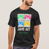 Game Art Gamepad Retro Controller Gamers T-shirt (Voorkant)