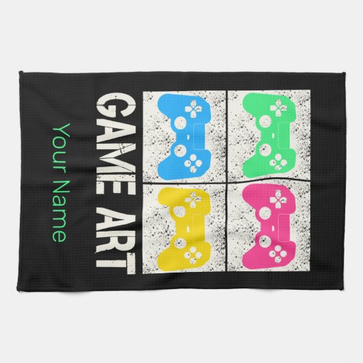 Game Art  Gamepad Retro Controller Gamers Theedoek (Horizontaal)