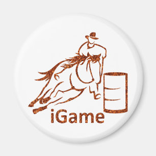 Game Barrel Racing Horse Magneet