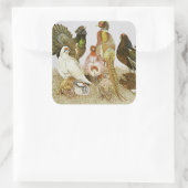 Game Birds Vierkante Sticker (Tas)