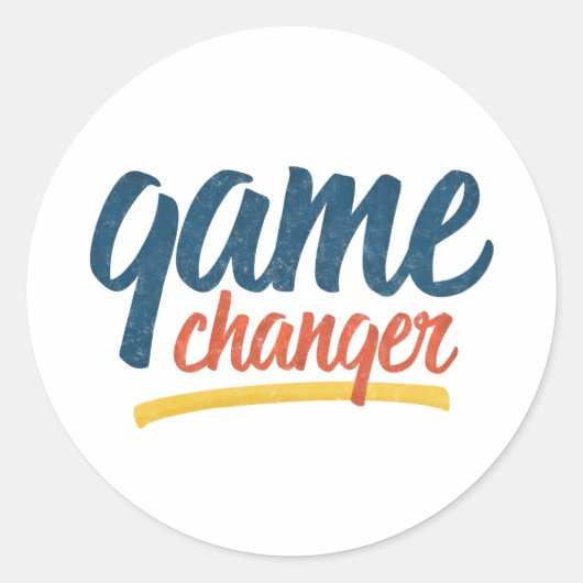 Game Changer Retro verhit Ronde Sticker (Voorkant)