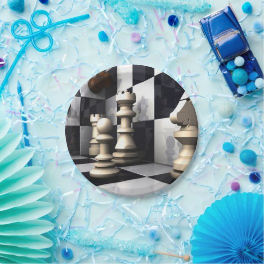 Game Chess Style Papieren Bordje (Feest)