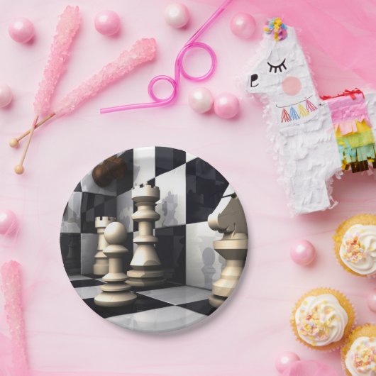 Game Chess Style Papieren Bordje (Feest)