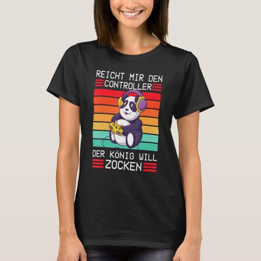 Game Console Enich Mir Den Controller König T-shirt (Voorkant)