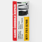 Game Console Reparatie Winkelbanner Spandoek (Verticaal)