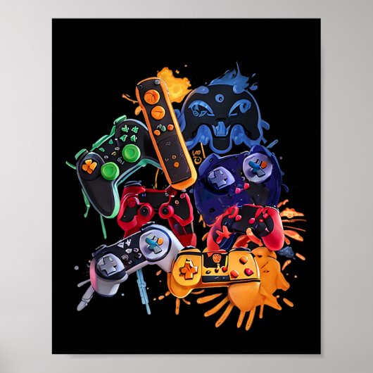 Game Control Alle Dingen Video Game Controller Poster (Voorkant)