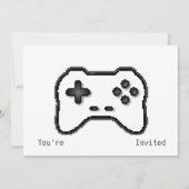 Game Controller Black, witte 8-bits videospelstijl Kaart (Voorkant)