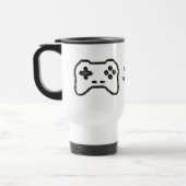 Game Controller Black, witte 8-bits videospelstijl Reisbeker (Links)