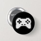 Game Controller Black, witte 8-bits videospelstijl Ronde Button 5,7 Cm (Voorkant /achterkant)