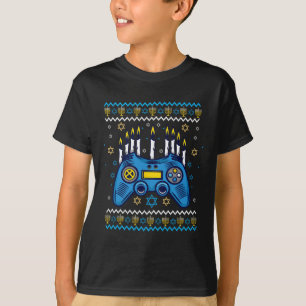 Game Controller Chanoeka Menorah Kaarsen Joodse Ga T-shirt
