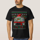 Game Controller Gamepad Snowman Santa Hat Ugly Chr T-shirt (Voorkant)