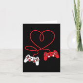 Game Controller Hart Grappig Valentijnsdag Boy &am Kaart (Voorkant)