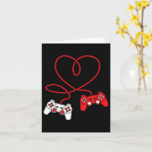 Game Controller Hart Grappig Valentijnsdag Boy &am Kaart (Gele Bloem)
