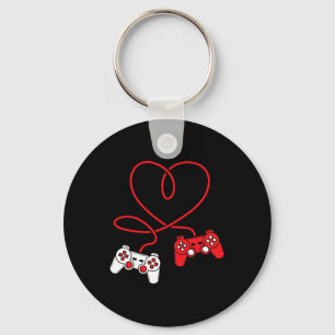 Game Controller Hart Grappig Valentijnsdag Boy &am Sleutelhanger
