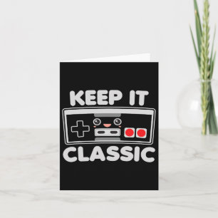 Game Controller Houd het Clic Humor 80s Retro Dark Kaart