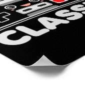 Game Controller Houd het Clic Humor 80s Retro Dark Poster (Hoek)