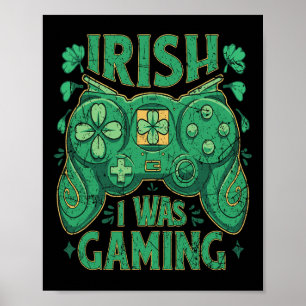 Game Controller Ierse Gamer Boys St Patricks Dag Poster