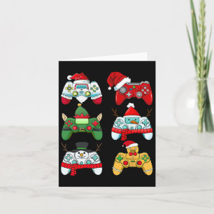 Game Controller Kerstman Elf Gamer Boys XMA Kaart