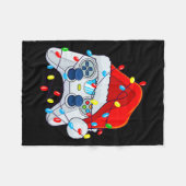 Game Controller Kerstman Hoed Gamer Jongens 1 Fleece Deken (Voorkant (Horizontaal))