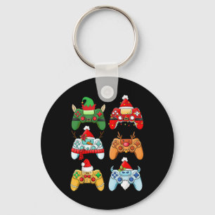 Game Controller Kerstman Hoed Gamer Jongens XMA Sleutelhanger