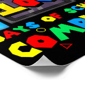 Game Controller Level 100 Days Of School Complete  Poster (Hoek)