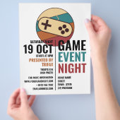 Game Controller Logo, reclame voor videogamer-even Flyer (Hand)