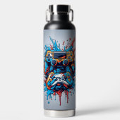 Game Controllers met Drip Paint Waterfles (Voorkant)