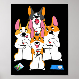 Game Corgi Videogame Grafische Gamer Meme Gaming Poster